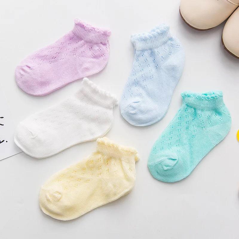 Set 5 đôi tất lưới sơ sinh cute cho bé từ sơ sinh đến 5 tuổi