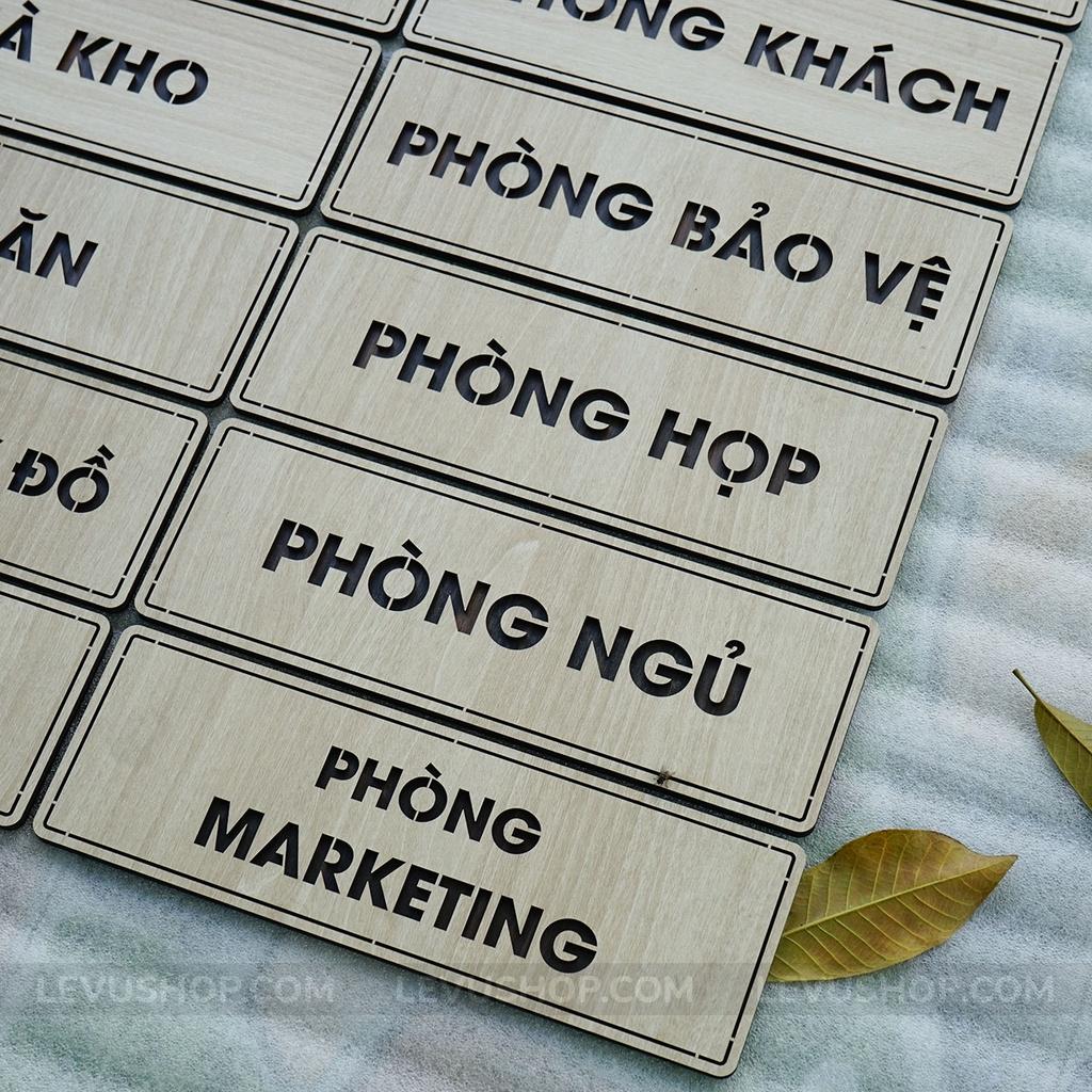 12 Mẫu bảng gỗ tên phòng dán cửa giá rẻ có sẵn keo dán tường