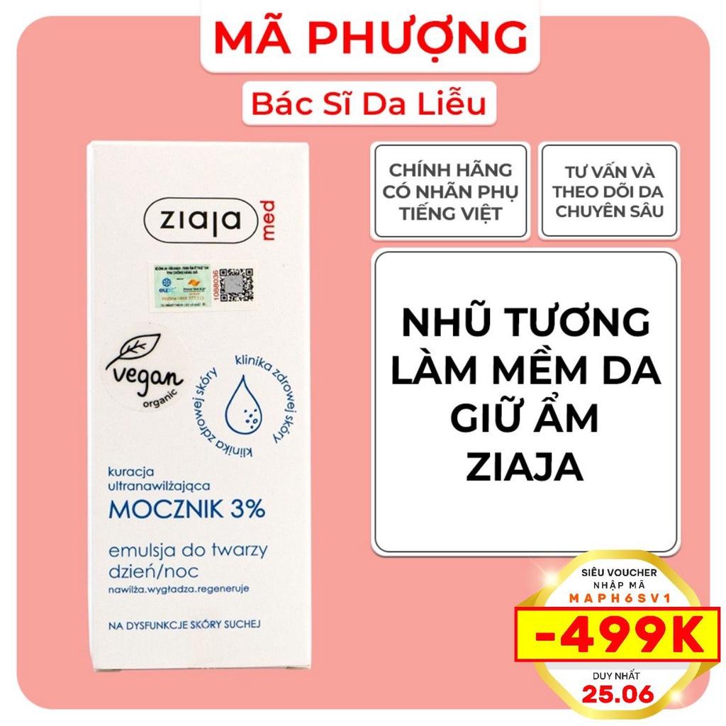 Nhũ tương dưỡng ẩm Ziaja ure 3% - Ziaja Med Mocznik 3% Ure  50ml