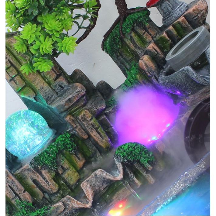 HỒ CÁ TIỂU CẢNH PHONG THUỶ TRANG TRÍ ĐỂ BÀN CÓ MÁY TẠO KHÓI - Home and Garden