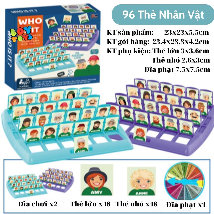 Đồ chơi Board Game Who is it đoán nhân vật giúp bé rèn luyện kĩ năng tư duy, suy luận phát triển trí não