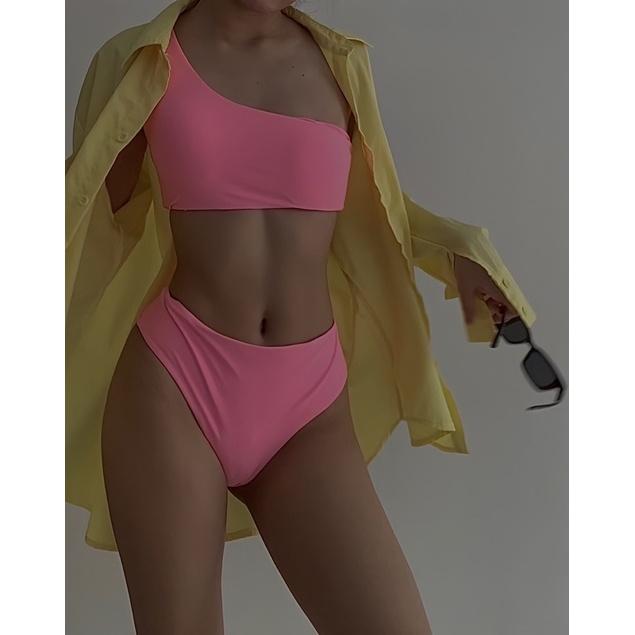 Bikini áo 1 vai, quần cạp cao_Lucy
