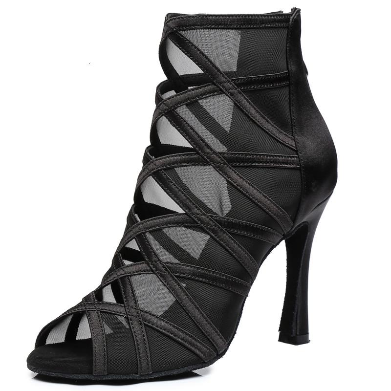 Giày khiêu vũ Latin Giày khiêu vũ Jazz Dance Giày khiêu vũ dành cho phụ nữ Giày nhảy màu đen cao gót cho phụ nữ giày khiêu vũ đám cưới jusesanc Color: Cream heel 9cm Shoe Size: 3.5