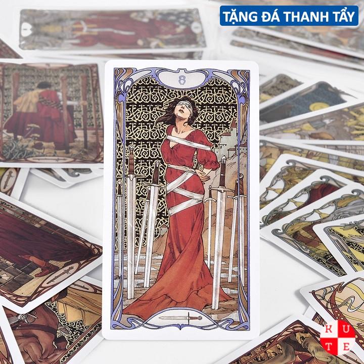 Bài Tarot Golden Art Noveau Tarot 78 Lá Bài Tặng File Tiếng Anh Và Đá Thanh Tẩy