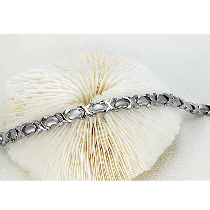 Lắc tay titan bạc cao cấp- Bảo hành 10 năm không phai màu
