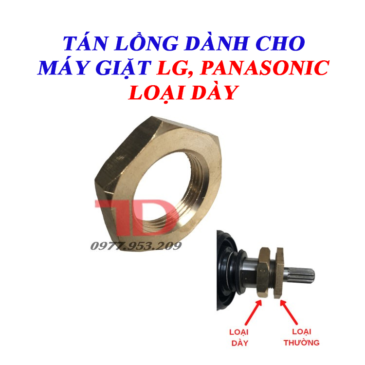 Tán lồng, ốc đầu khẩu dành cho máy giặt LG, PANASONIC phi 38