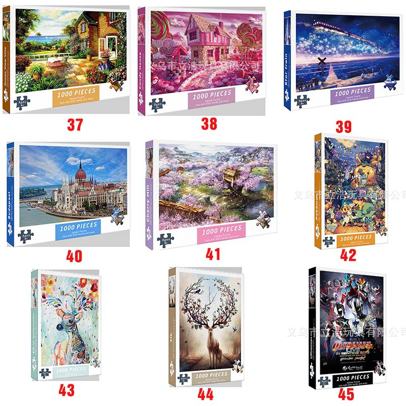 Tranh ghép hình 1000 mảnh 75x50 cm Xếp hình 1000 miếng đồ chơi phát triển tư duy kiên nhẫn dành cho bé và trẻ em