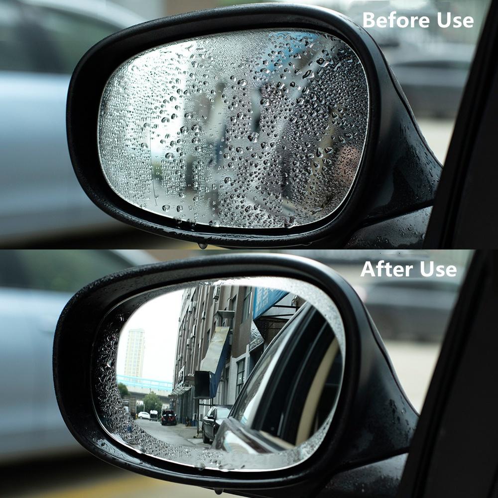 2pcs Rearview Mirror Rainproof Clear Film Sticker Protective for Car Motorcycle Bicycle Bike View Mirror AntiFog Waterproof Film