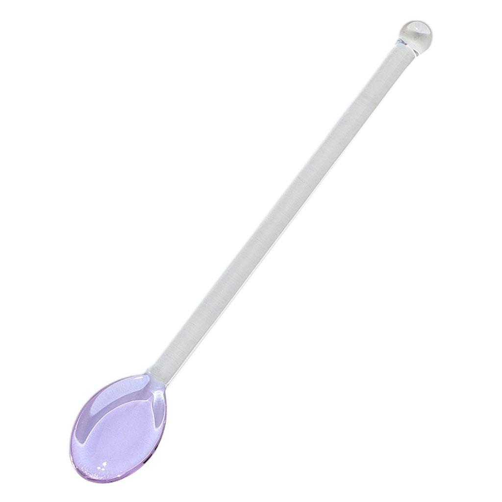 2Pcs Glass Teaspoons Safe Stirring Spoon for Stirring Coffee Bar