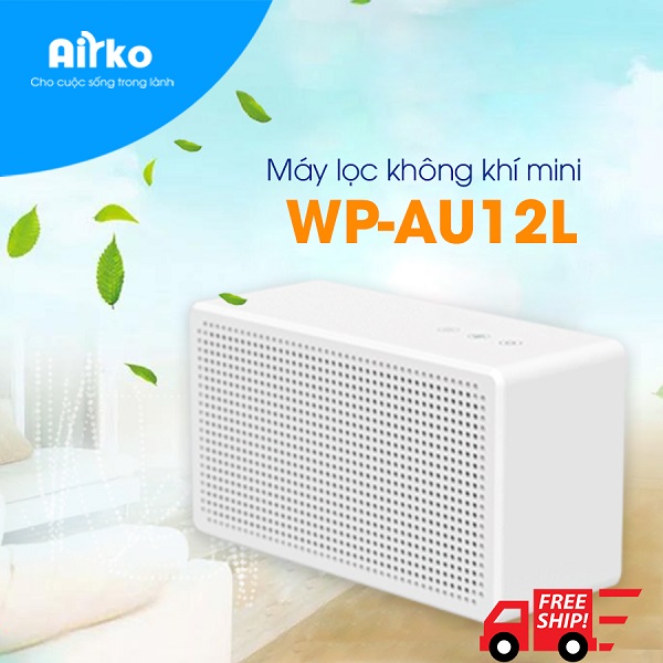 Máy lọc không khí mini chính hãng Airko WP-AU12L / sản phẩm thiết yếu cho ô tô, văn phòng