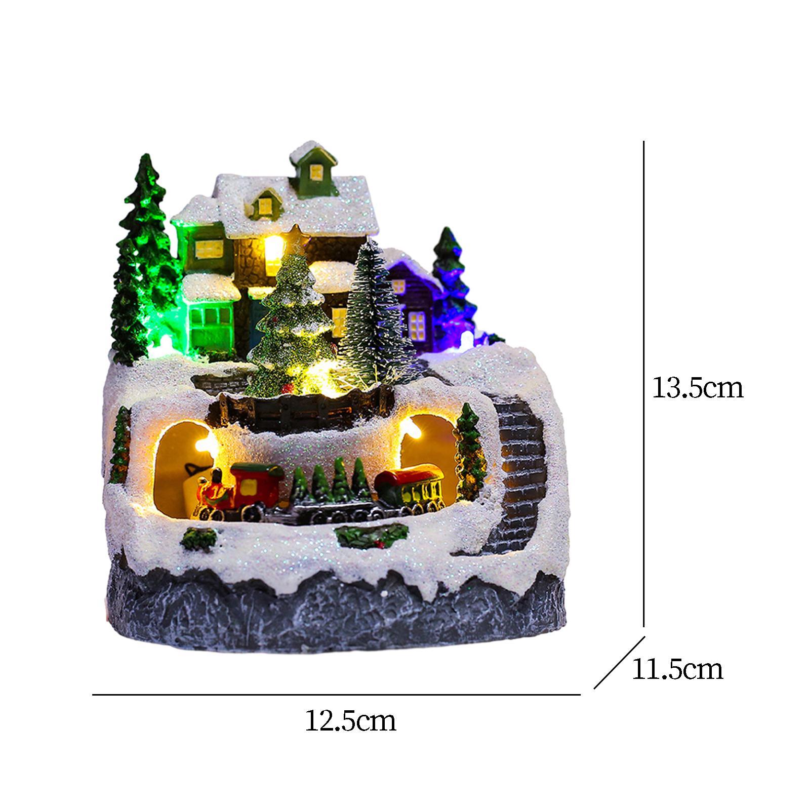 House Collectible Building Ornaments Light up Snow Scene Collection for Bookshelf Holiday Indoor Girls Boys