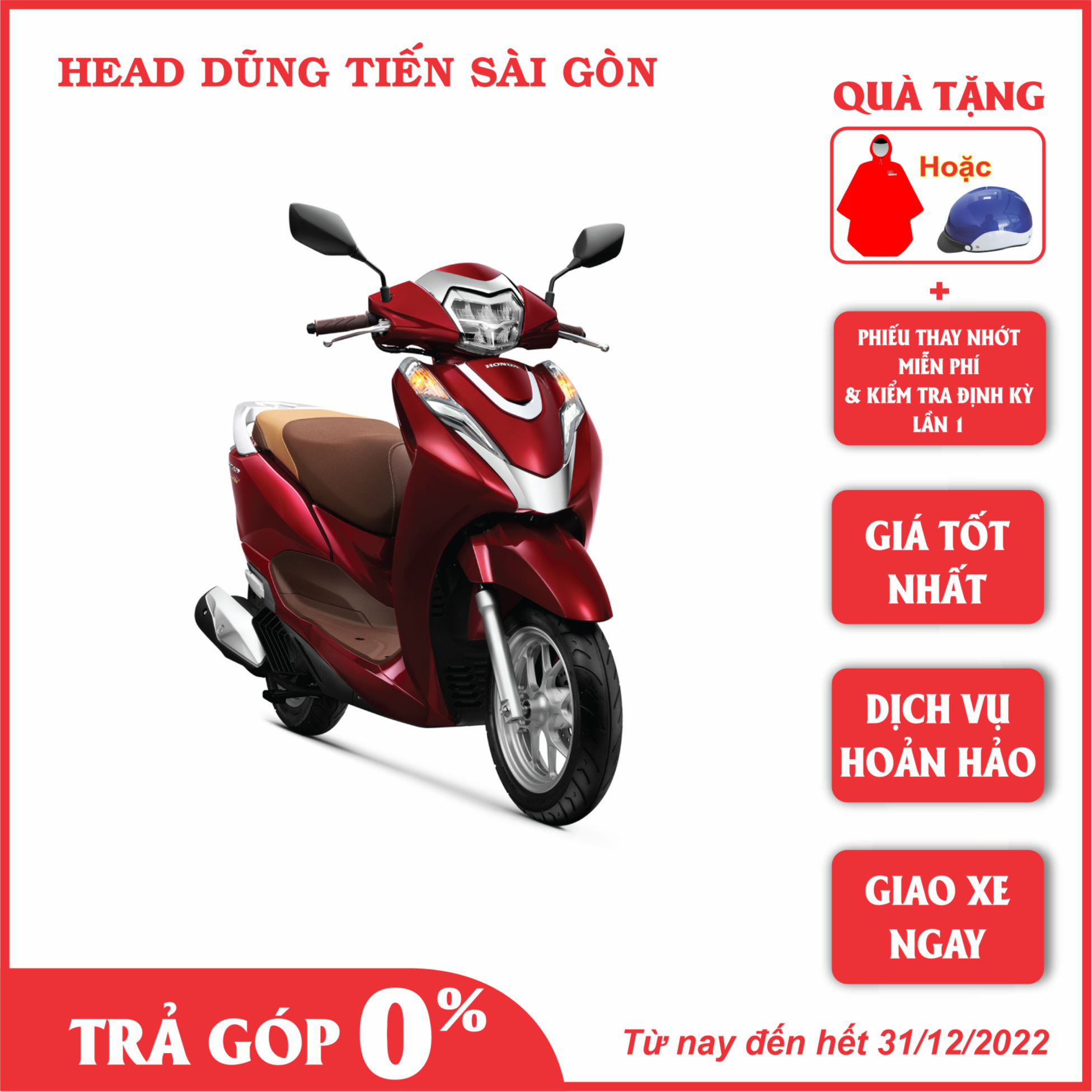 Xe Máy Honda LEAD Cao Cấp 2022 - Đỏ