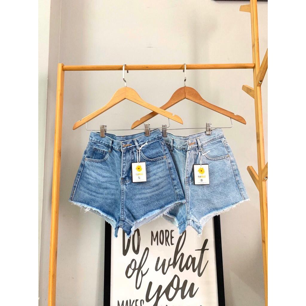 Quần Short Jean 2 Màu Xanh/ Xanh Đậm