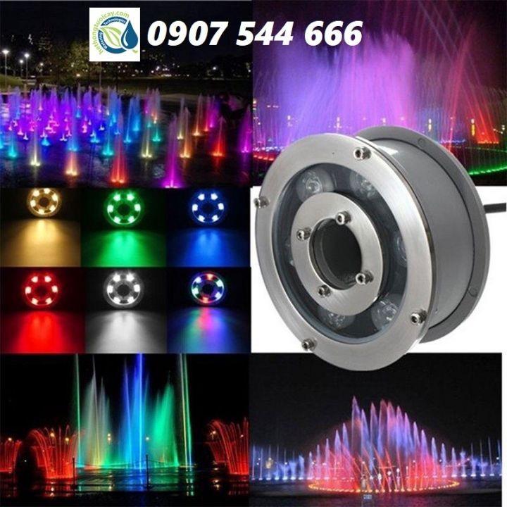 Đèn âm nước bánh xe 6w đổi màu