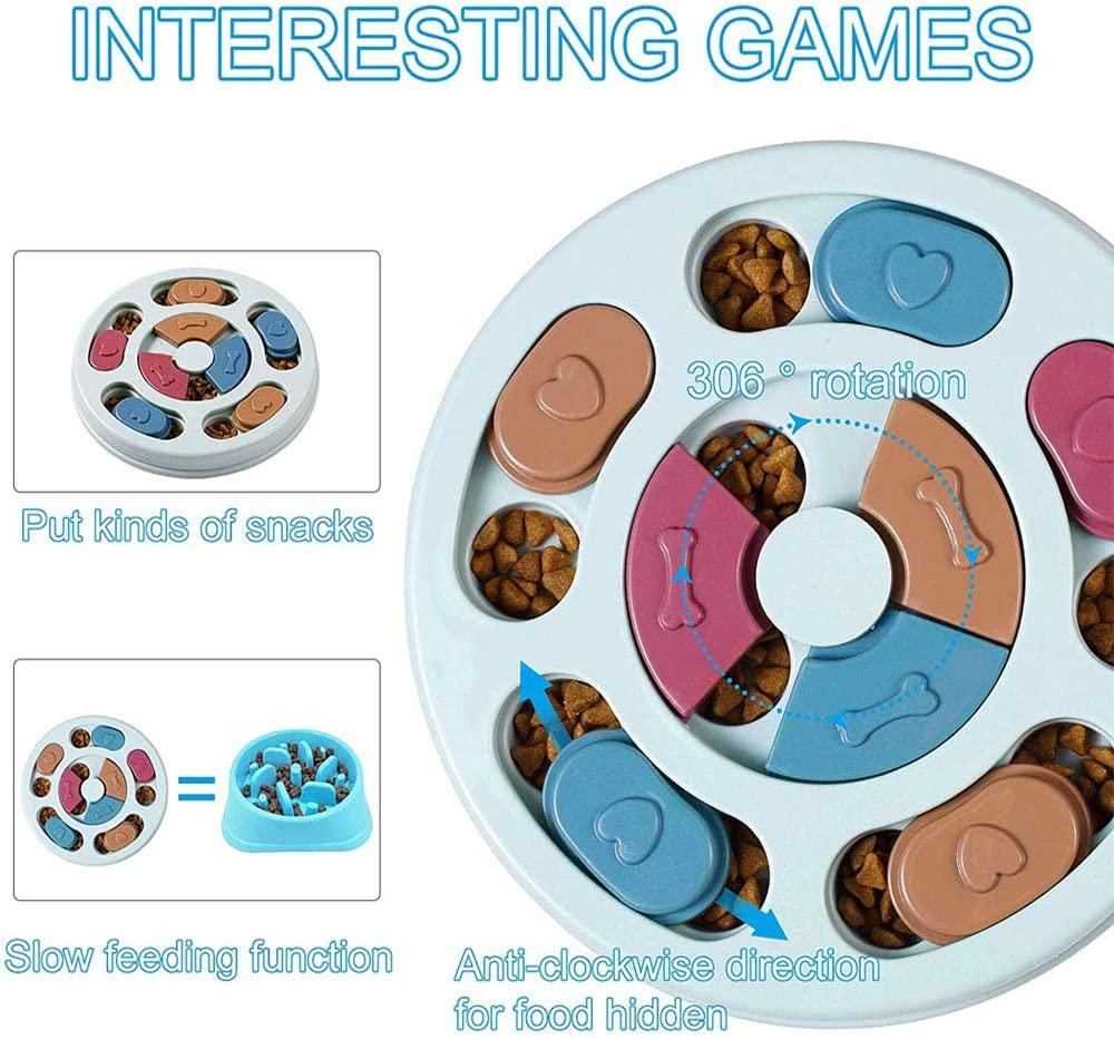 Trò chơi trí tuệ Đồ chơi tương tác cho chó, Đồ chơi cho chó ăn, Bát ăn chậm Đồ chơi cho chó để cải thiện chỉ số IQ