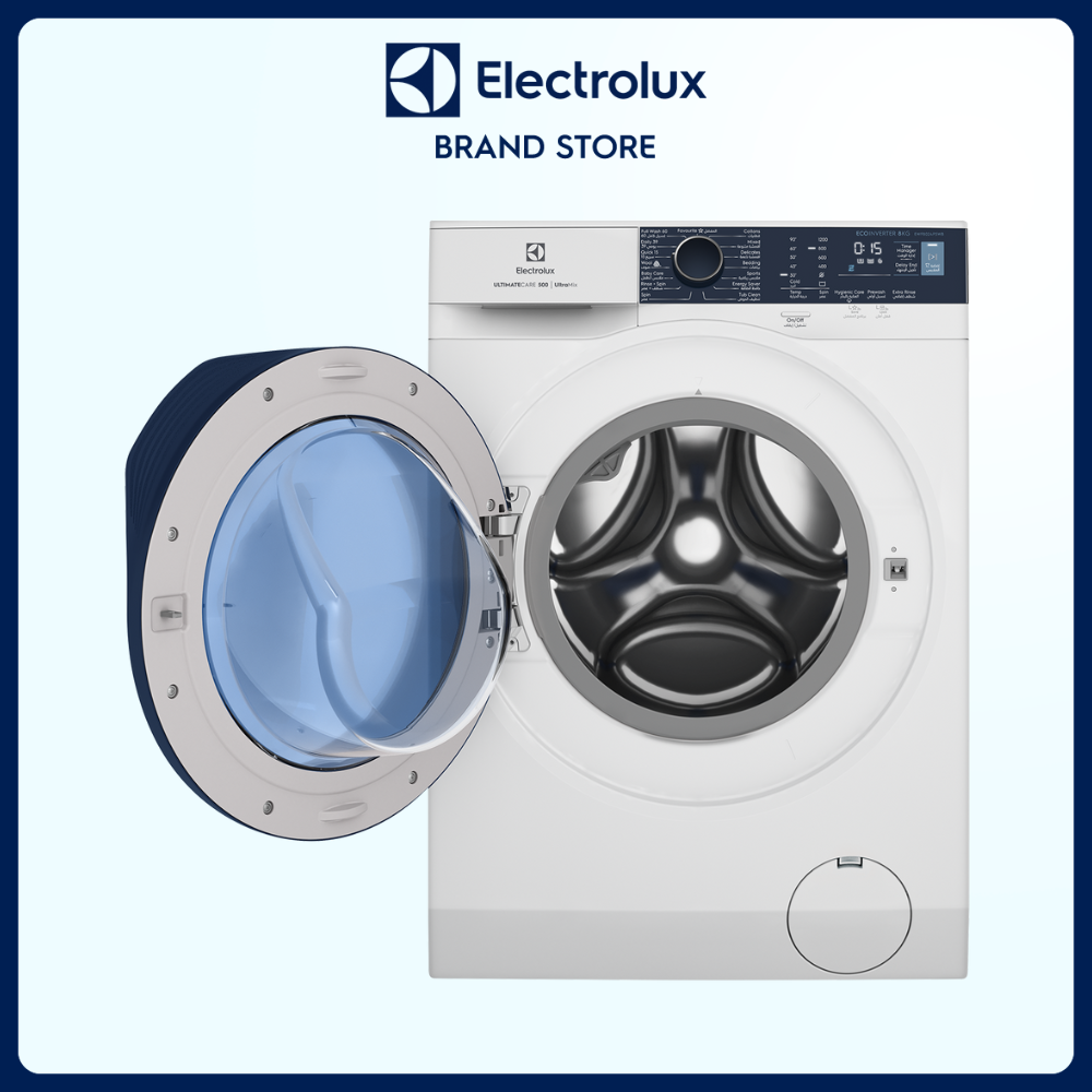 Máy giặt cửa trước Electrolux 8kg UltimateCare 500 - EWF8024P5WB - diệt khuẩn tối ưu bằng hơi nước, giặt nhanh tiện lợi và linh hoạt, tiết kiệm điện hơn 50% [Hàng chính hãng]