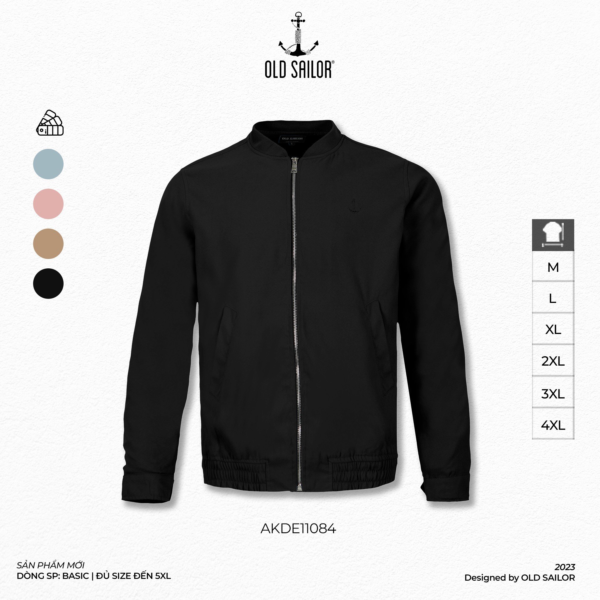 Áo khoác bomber vải da lộn Old Sailor - O.S.L BOMBER - 11084 - Big size upto 4XL