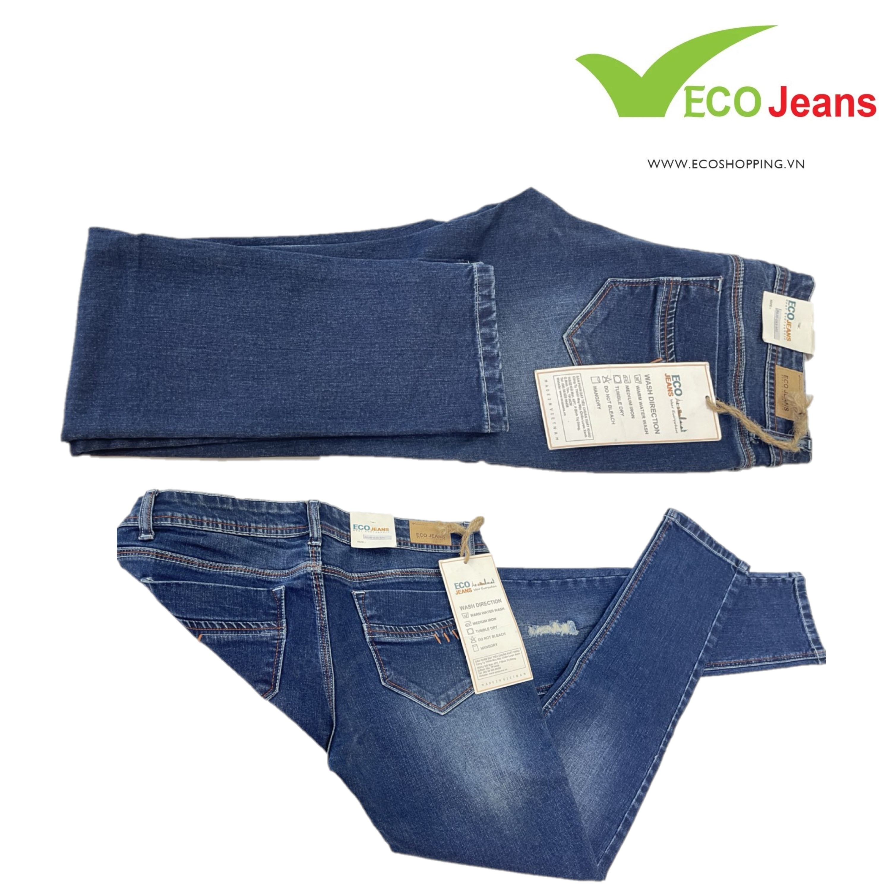 Quần Jeans nữ dài, thun co giãn thoải mái, thể thao, năng động