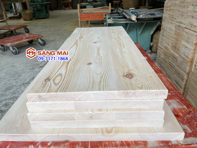 Mặt bàn gỗ thông 40cm x 100cm x độ dày 3cm + gia công láng mịn