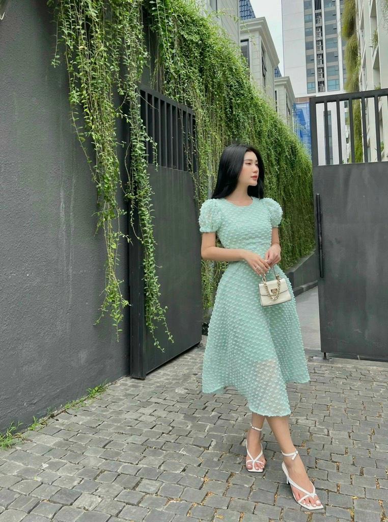 ĐẦM XÒE TAY BỒNG VOAN BI NỔI 12111