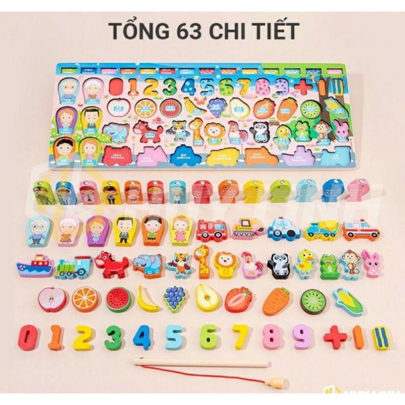Bộ đồ chơi ghép gỗ sáng tạo Montessori HL793