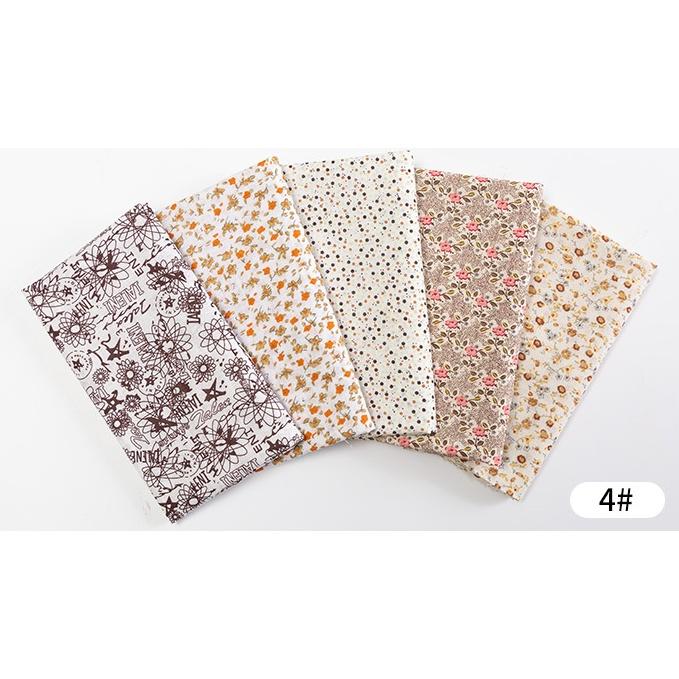 Set 6 Tấm Vải Cotton LÀM DIY Họa Tiết Hoa NGẪU NHIÊN Tự May Vá Đồ Thủ Công- BÁCH HÓA NA NA