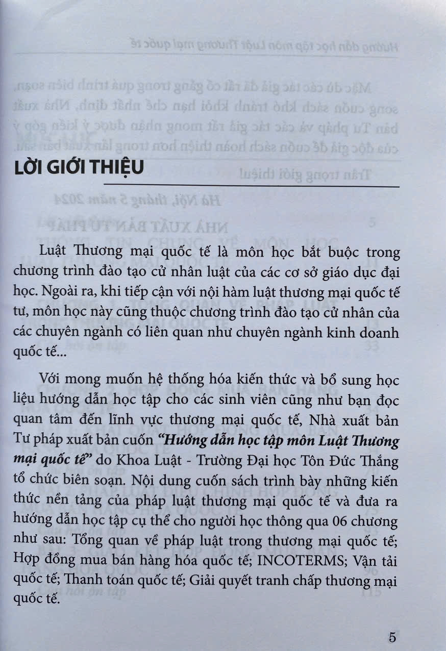 Hướng Dẫn Học Tập Môn Luật Thương Mại  Quốc Tế