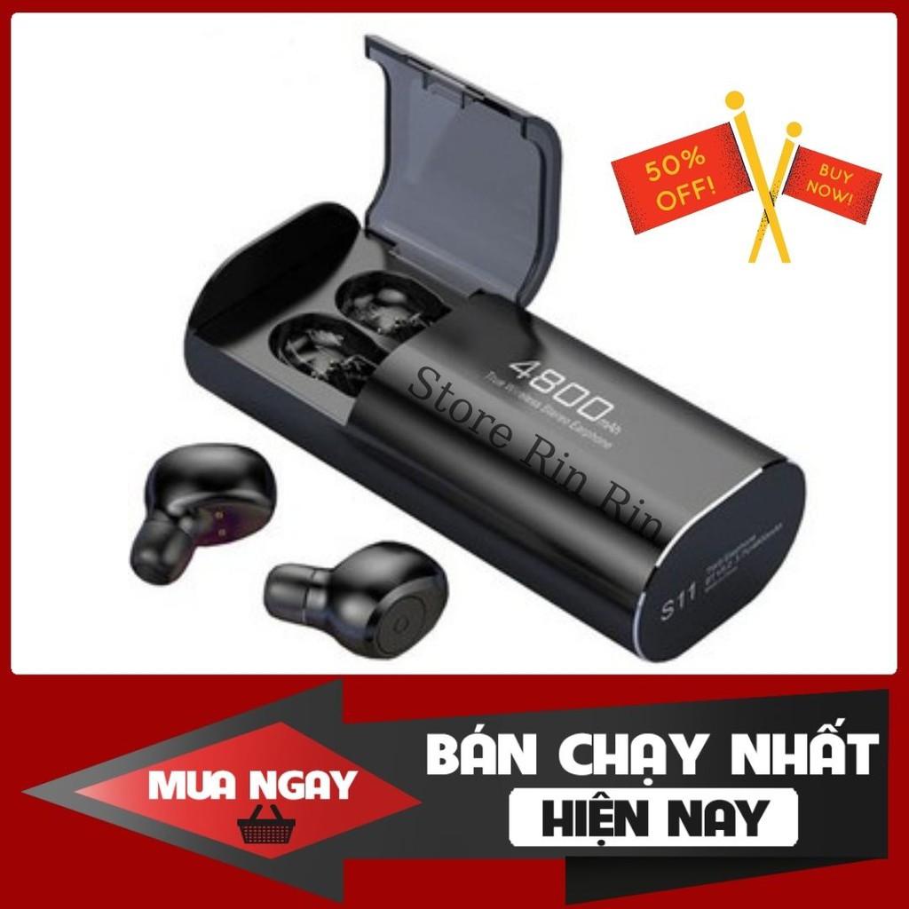 Tai Nghe Bluetooth Sạc Dự Phòng Nhét Tai S11 Cho Iphone, Samsung-True Wireless Gaming Chống Ồn, Có Micro,Giá rẻ