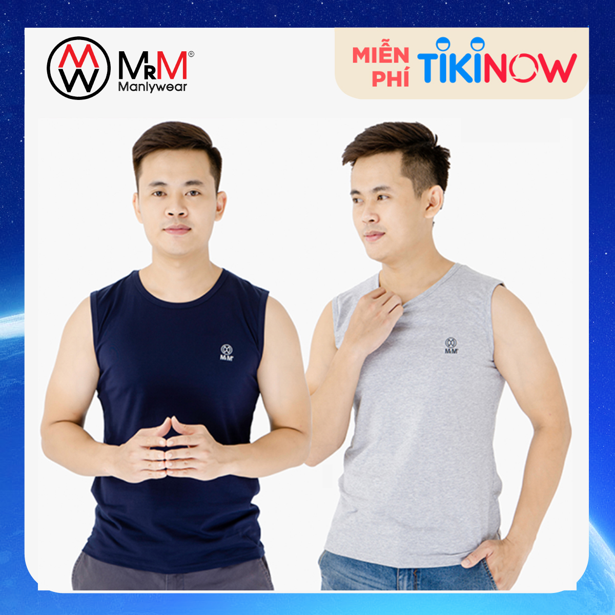 Combo 2 áo ba lỗ nam, áo sát nách nam,sợi cotton cao cấp mềm mịn, thấm hút mồ hôi, siều thoáng mát, co giãn 4 chiều Mrm Manlywear - MM