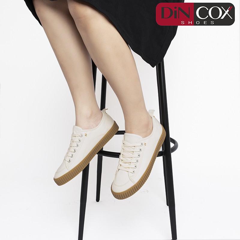Hình ảnh Giày Sneaker Vải Unisex DINCOX D27 Đơn Giản Hiện Đại White