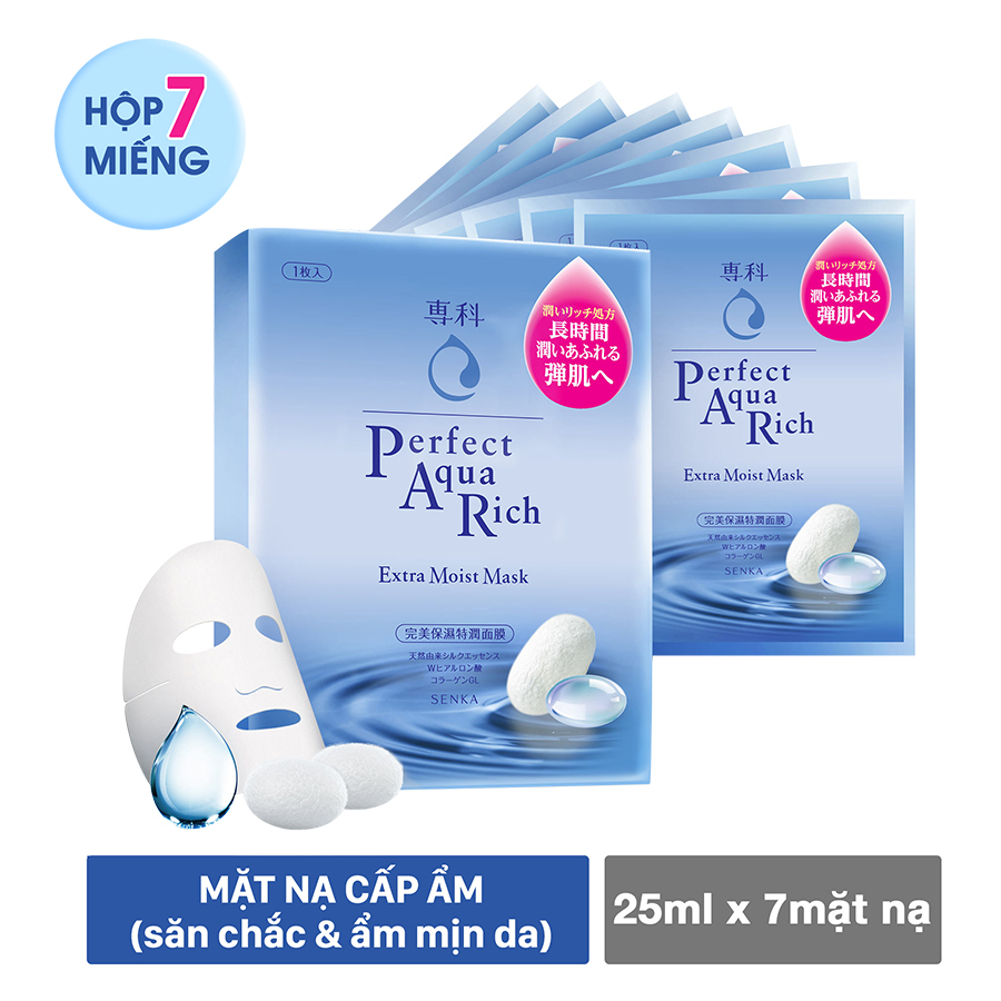 Mặt Nạ Dưỡng Ẩm Chống Lão Hóa Senka Nhật - 7 Miếng