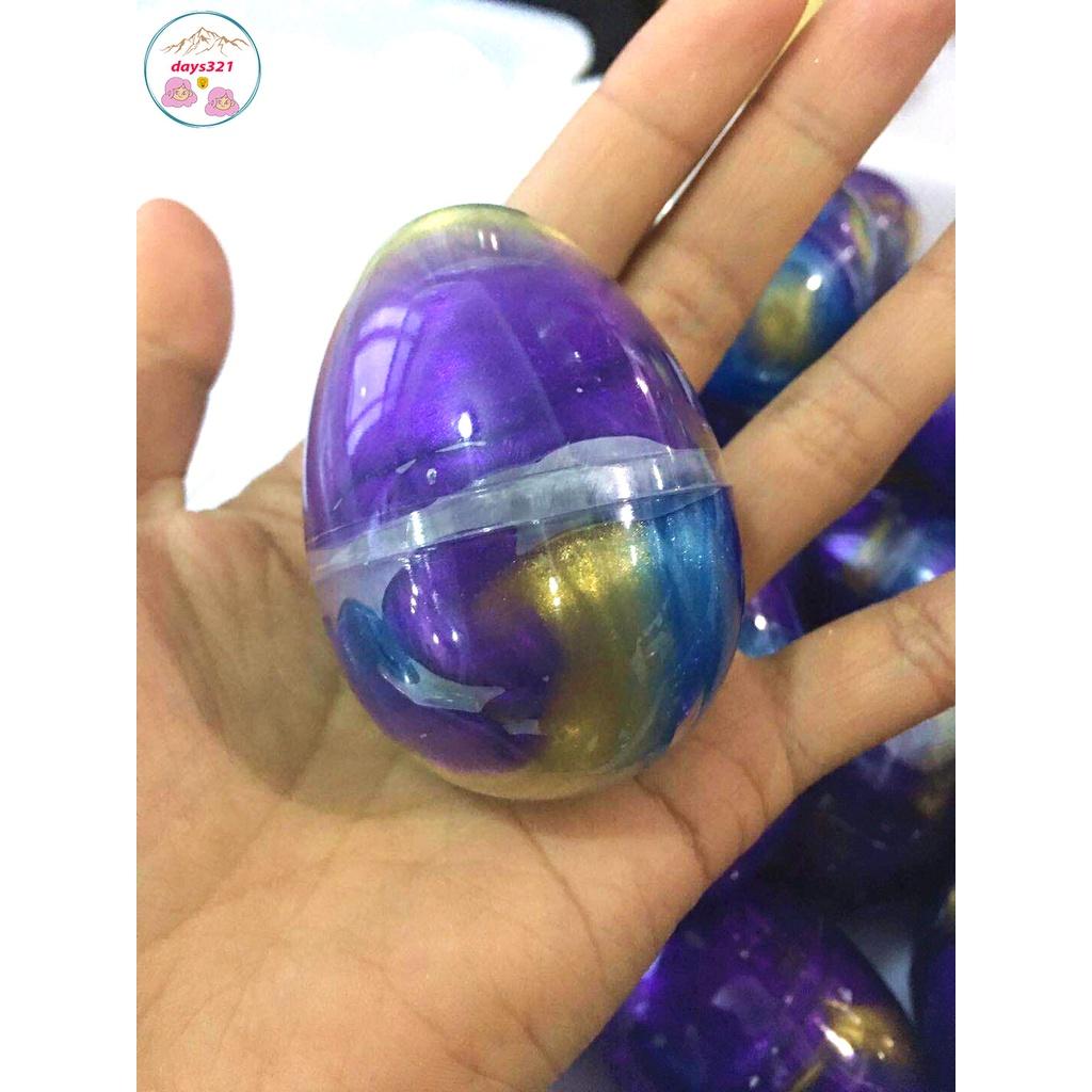 Slime QUẢ Trứng GALAXY, Slam hình tròn màu xanh phối màu charm đa dạng hoa quả