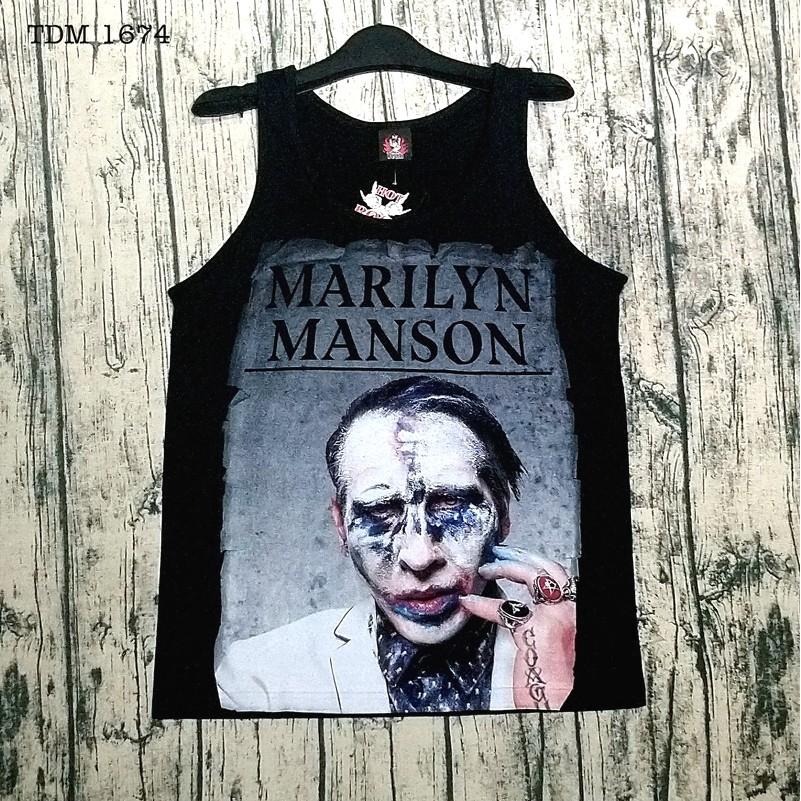Áo Rock: áo Tanktop Marilyn Manson TDM 1674