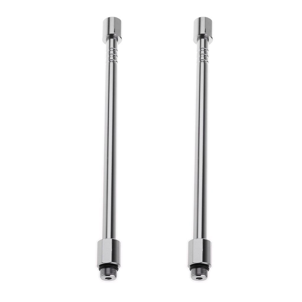 2pcs Aluminum Alloy Screw Type Gas Lantern Pole for Camping Hiking Picnic BBQ 20.5cm