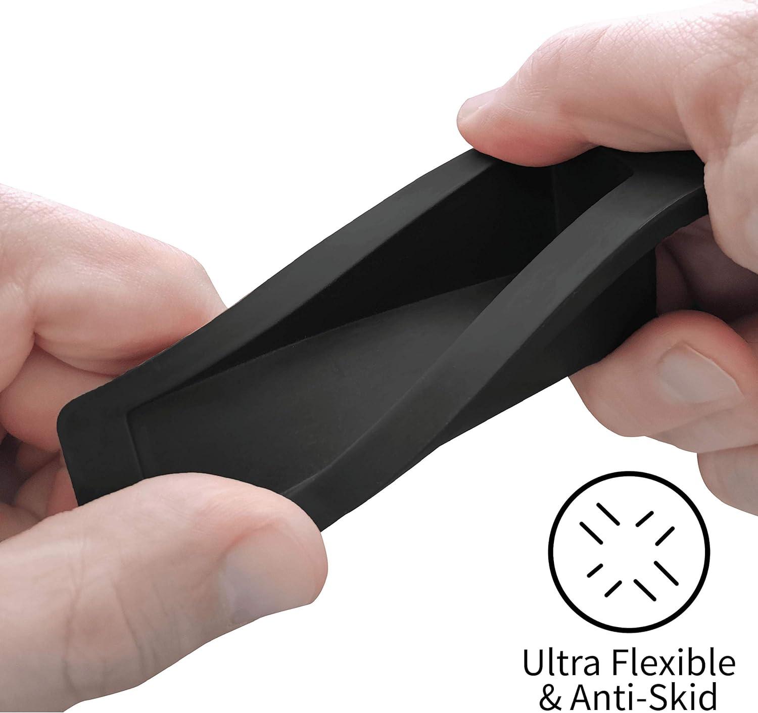 4 đóng gói nút đóng cửa cao su nặng cho sử dụng dân cư và thương mại, màu đen