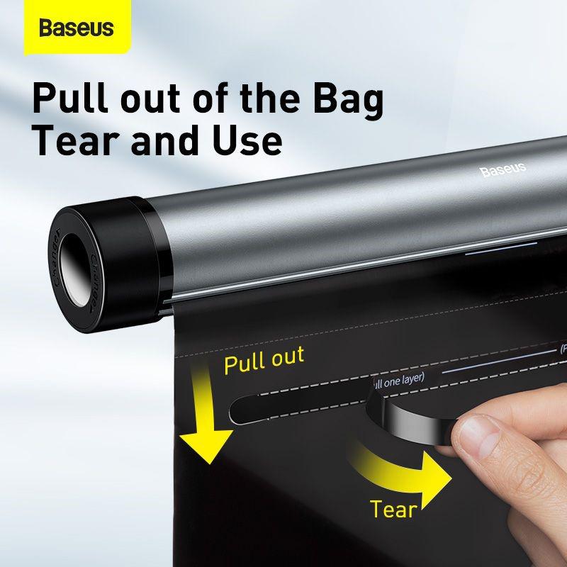 Túi rác có giá treo Baseus có thể gấp gọn treo sau lưng ghế ngồi trên xe hơi- hàng chính hãng.