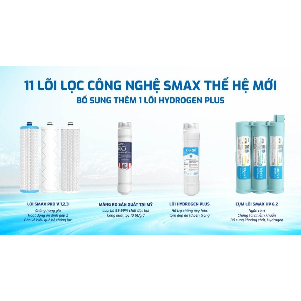 [TẶNG BỘ LÕI] Máy lọc nước RO Karofi KAQ-D20 - Lõi RO Mỹ 50 GPD - Lõi lọc Smax Pro V - Giao lắp miễn phí toàn quốc - Hàng Chính Hãng