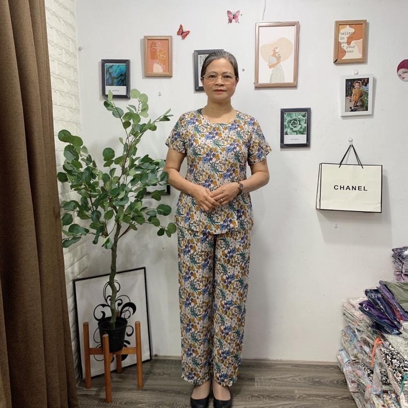 Bộ Lanh Trung Niên Vải Việt Thắng Mát, Mềm, Nhẹ, Bộ Tole Cho Mẹ