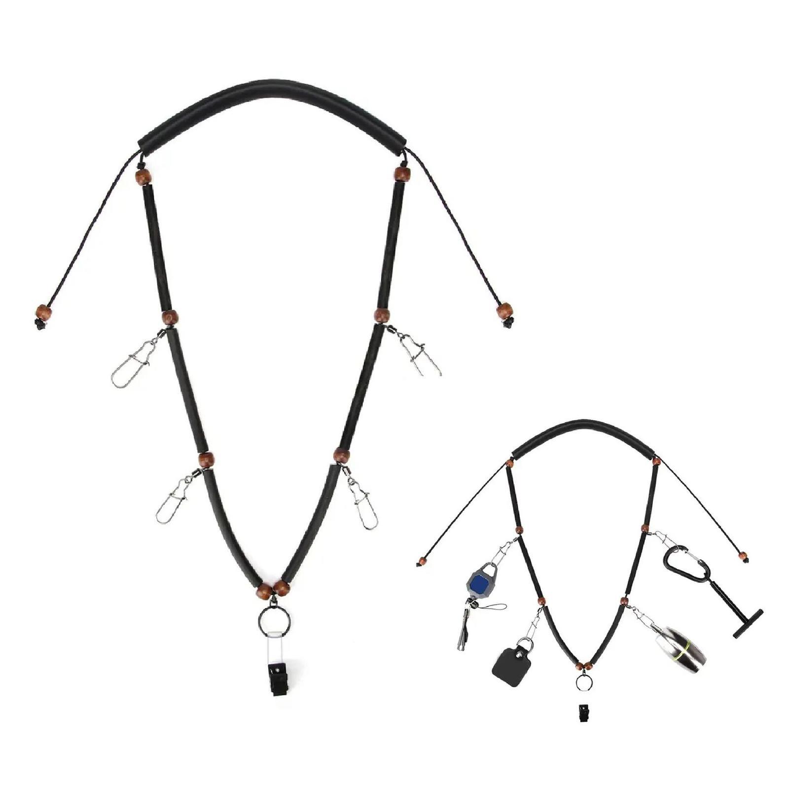 Fly Fishing Lanyard Fly Fishing Tool Holder Lanyard Hanging Necklace, Durable Storage Fishing Accessories Fishing Tools Carrier for Camping