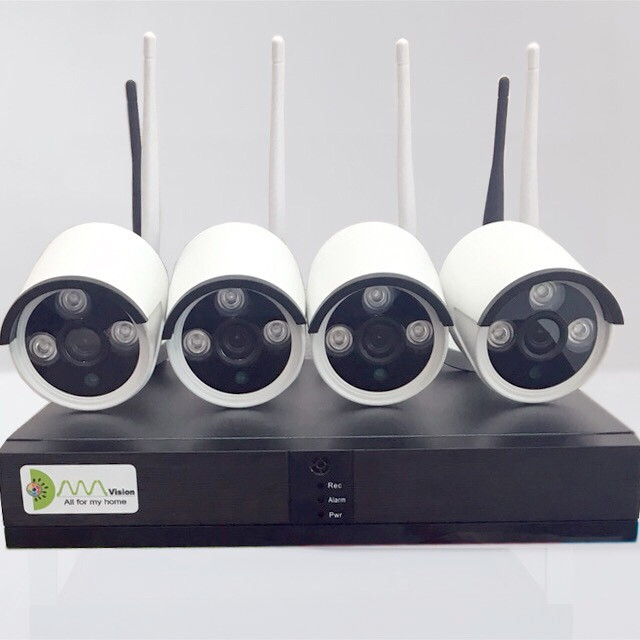 Bộ Camera NVR KIT wifi Kiwivision NVR4130 , 4 mắt 1,3M + Tặng HDD 500G, hình ảnh 960P   -Hàng chính hãng