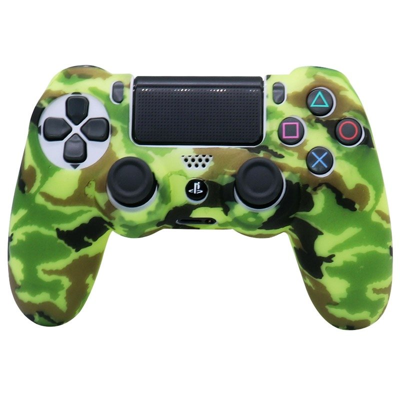 Vỏ silicone mềm cho PlayStation 4 Vỏ bảo vệ da đối tác cho bộ điều khiển PS4 GamePad Sách cần điều khiển Phụ kiện trò chơi Màu sắc: 1