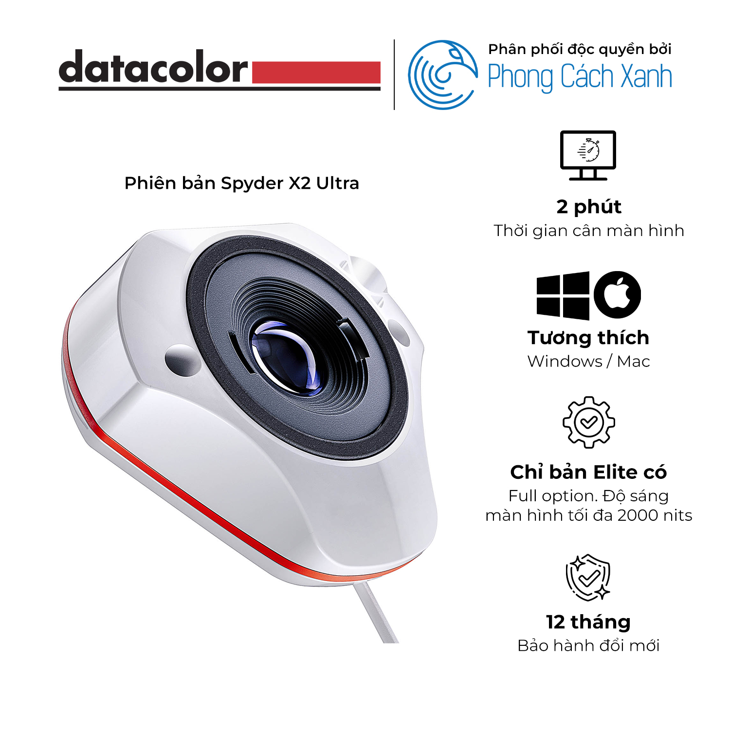 Thiết bị Cân màu màn hình Datacolor Spyder X2 Ultra - Hàng Chính Hãng