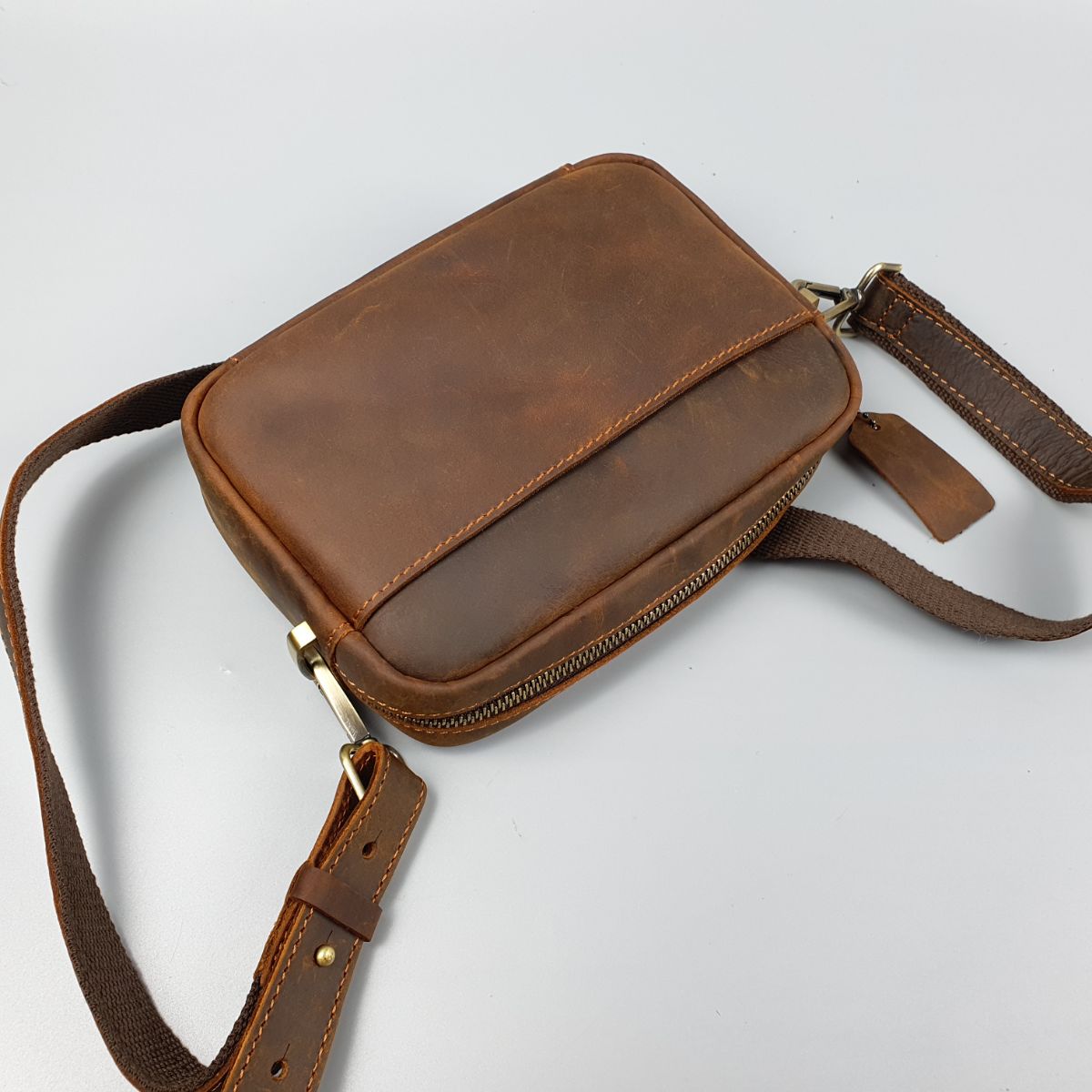 Túi đeo chéo clutch cầm tay da bò sáp TD118 - BH 3 năm - CAM KẾT HÀNG Y ẢNH CHỤP