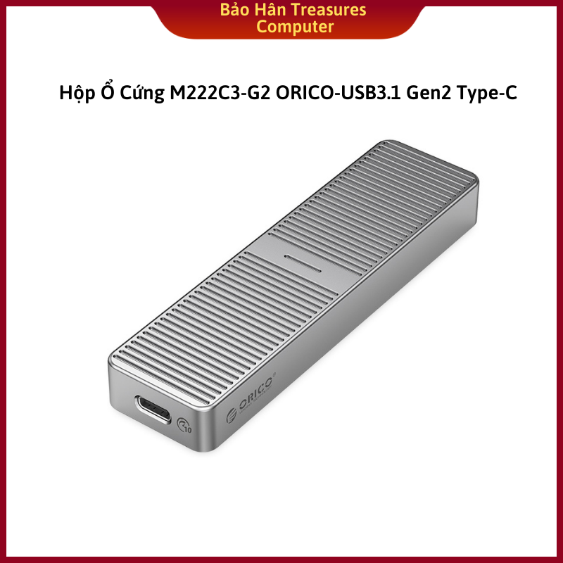 Hộp Ổ Cứng M222C3-G2 ORICO-USB3.1 Gen2 Type-C 10Gbps M.2 NVMe SSD- Hàng Chính Hãng