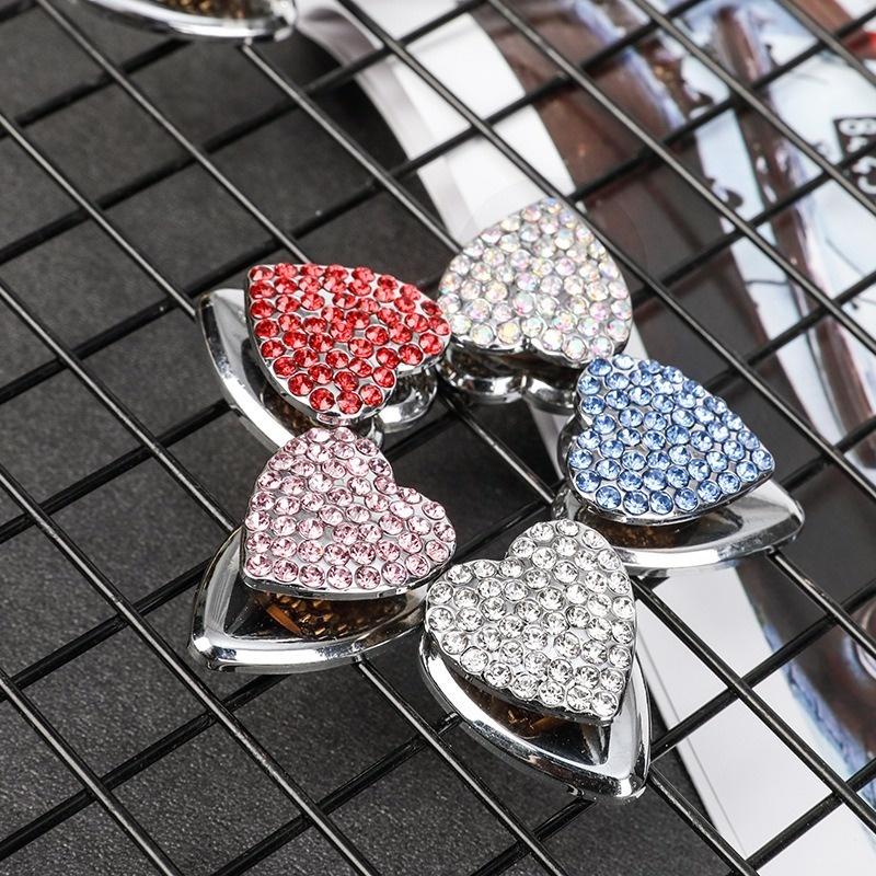 1 Móc Treo Đồ Mini Hình Trái Tim Đính Đá Sáng Tạo Đa Năng Trang Trí Nội Thất Xe Hơi