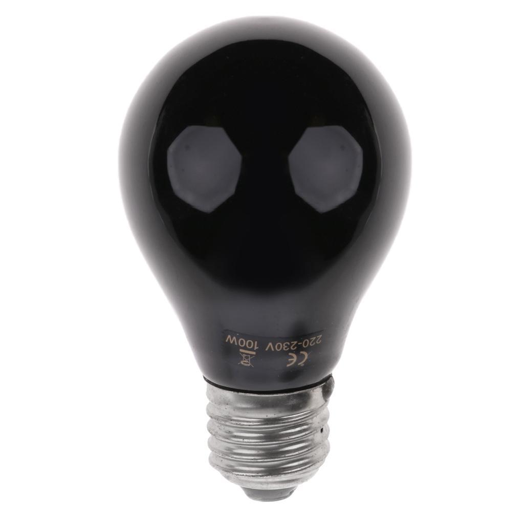 Glass Pet Heating Lamp Winter Heat Emitter Lamp Bulb E27 Black