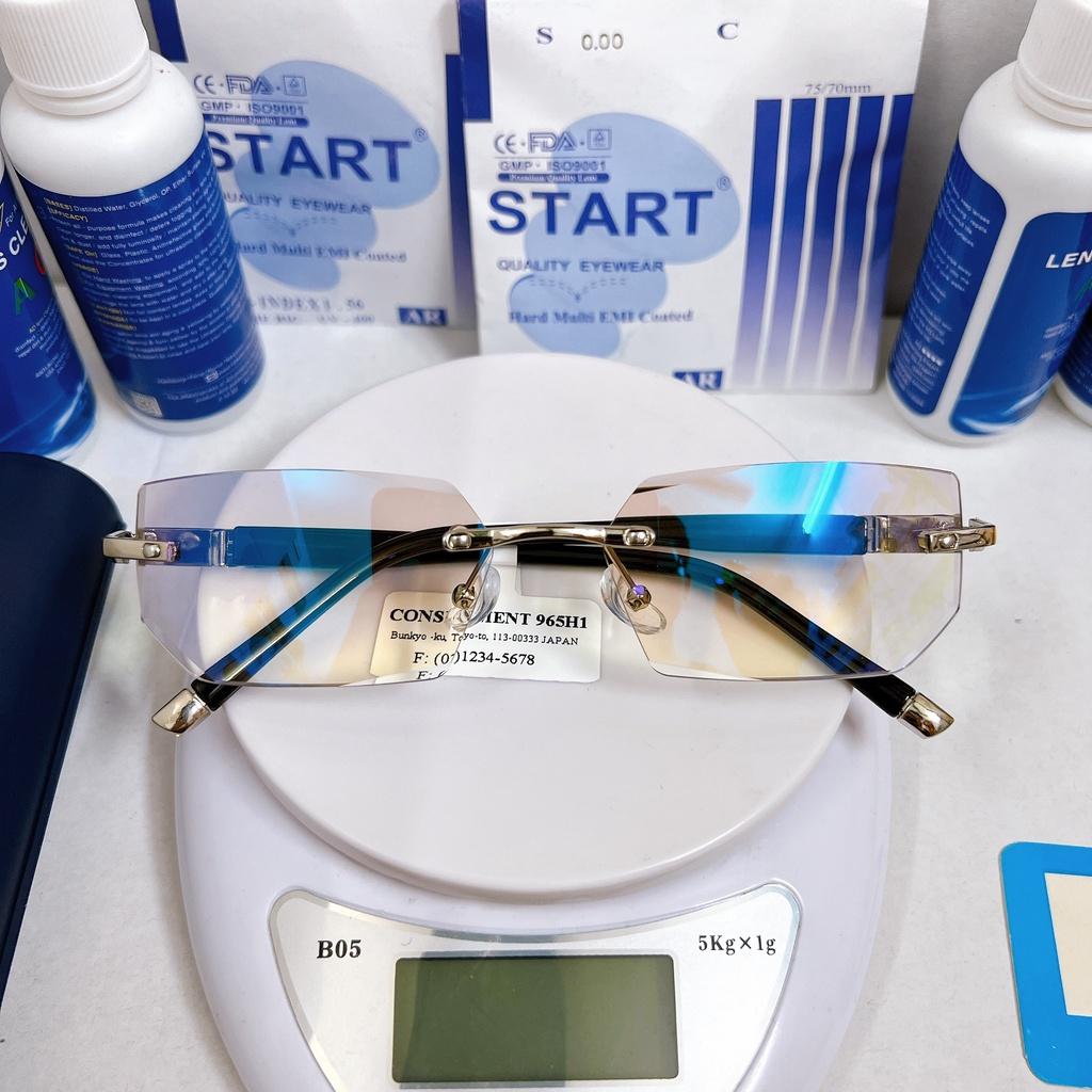 Kính lão thị viễn thị gọng khoa vát Kim cương chống as xanh giả râm cao cấp KVT12UNIQUI