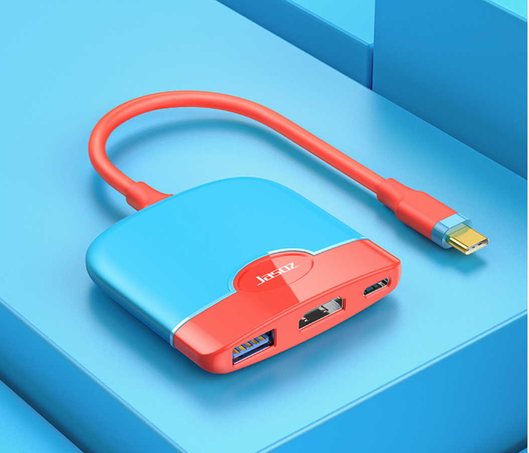 Hub chuyển đổi USB Type-C Sang USB 3.0/HDMI/Type C Newdery Jasoz - Hàng chính hãng