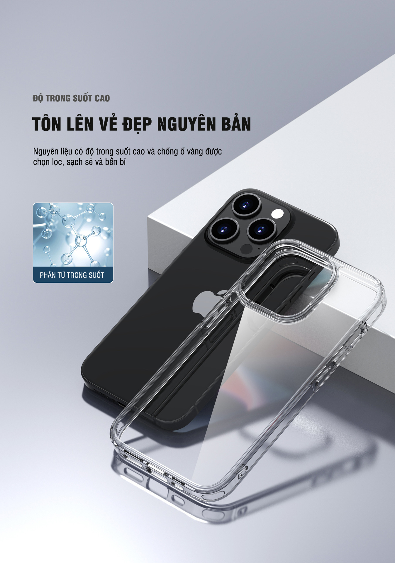 Ốp lưng dẻo trong phong cách mới dành cho iPhone 15 / 15 Plus / 15 Pro / 15 Pro Max - Hàng chính hãng