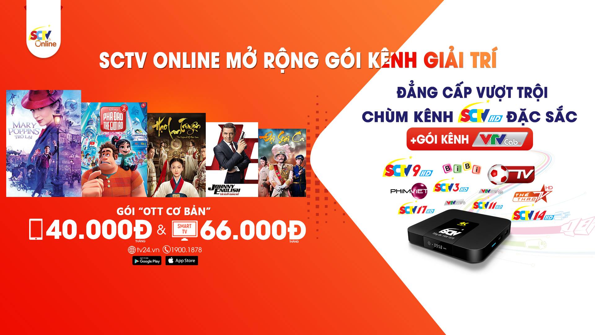 Mua Sctv Online - Tài Khoản Bản Quyền Truyền Hình Đẳng Cấp Sctv Online 12  Tháng